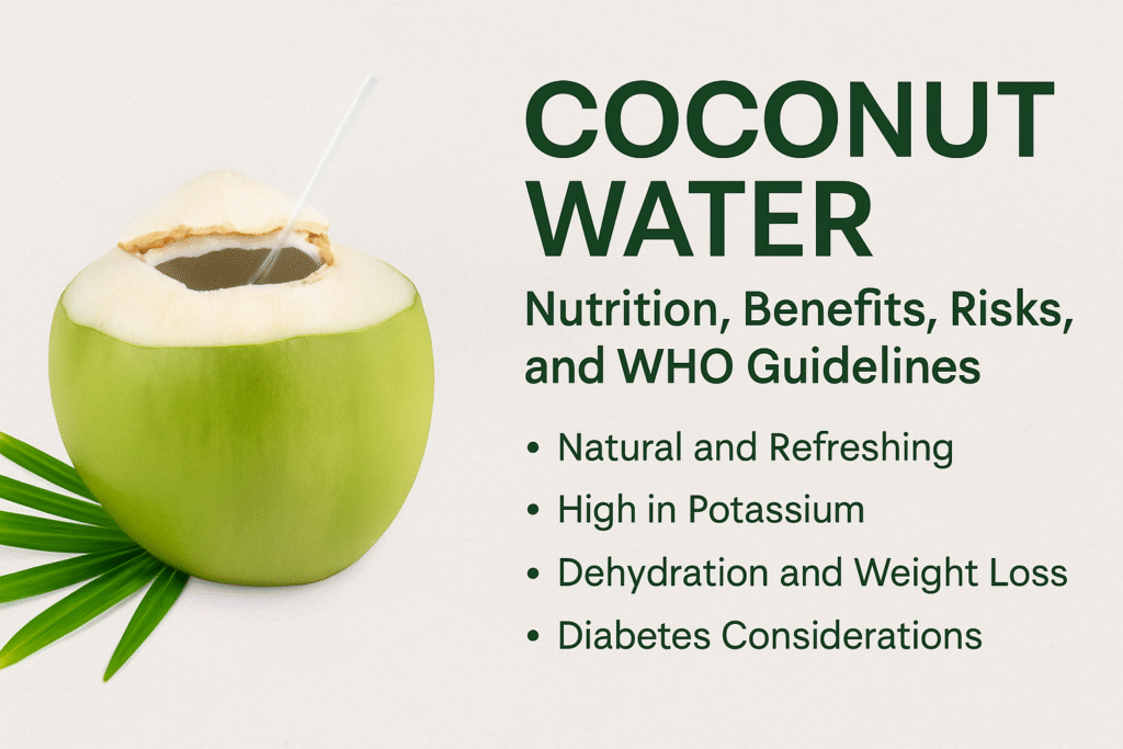 Coconut Water: Nutrition, Benefits, Risks, and WHO Guidelines
