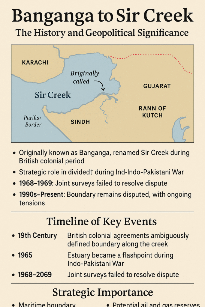 Sir Creek (Banganga) Dispute: History, Geopolitics & Strategic Importance